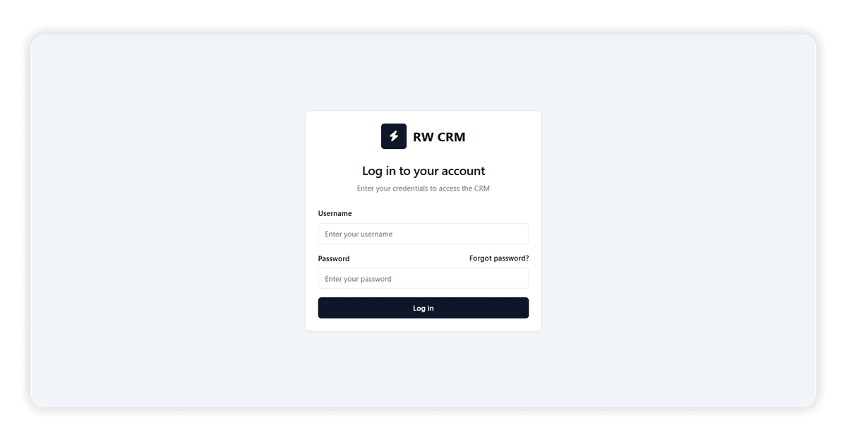 7- Lead Tracker CRM Login
