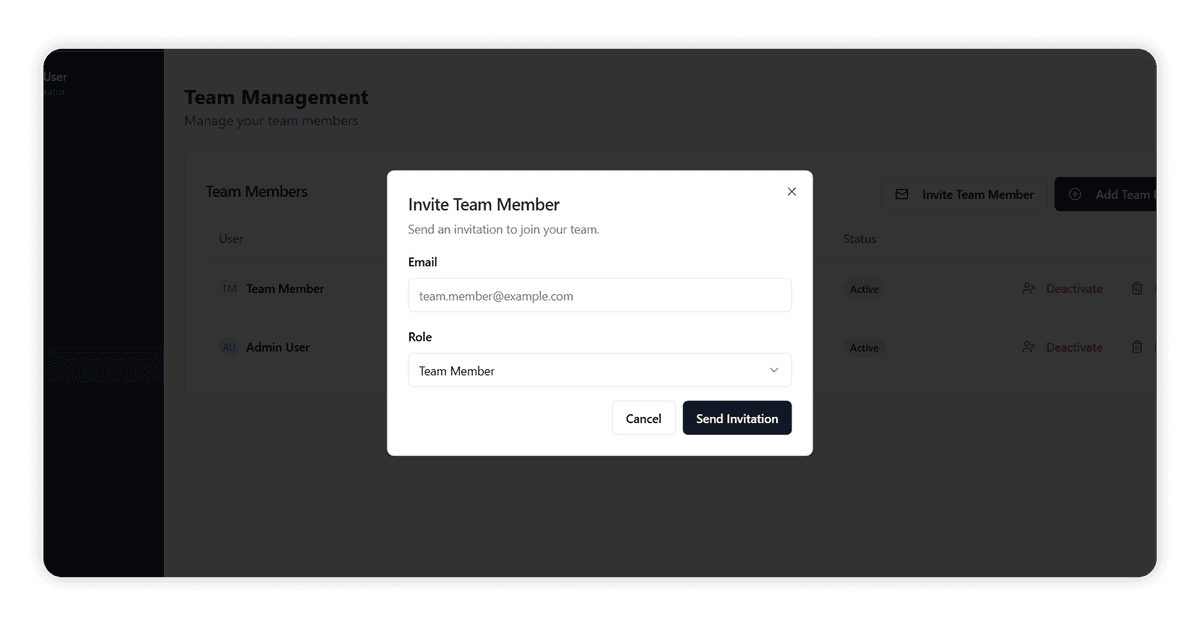 6- Lead Tracker CRM Invite Member
