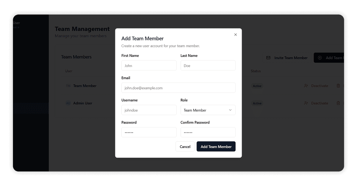 1- Lead Tracker CRM Add Member
